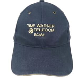 Cameo Time Warner Telecom Boise Baseball Cap Blue Gold OS Cotton Adjustable Hat